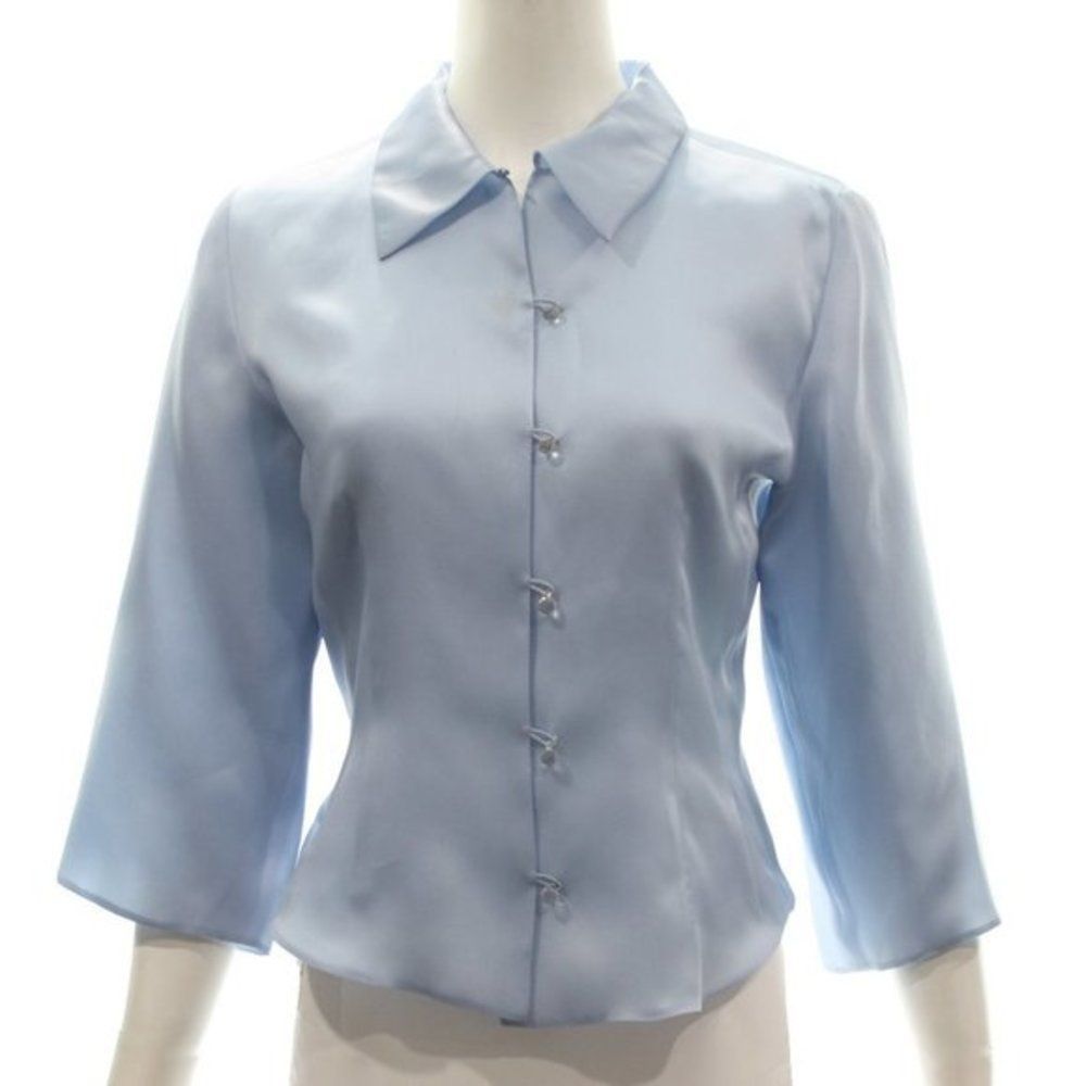 VINTAGE
SYLVIA HEISEL BUTTON UP SILK SHIRT